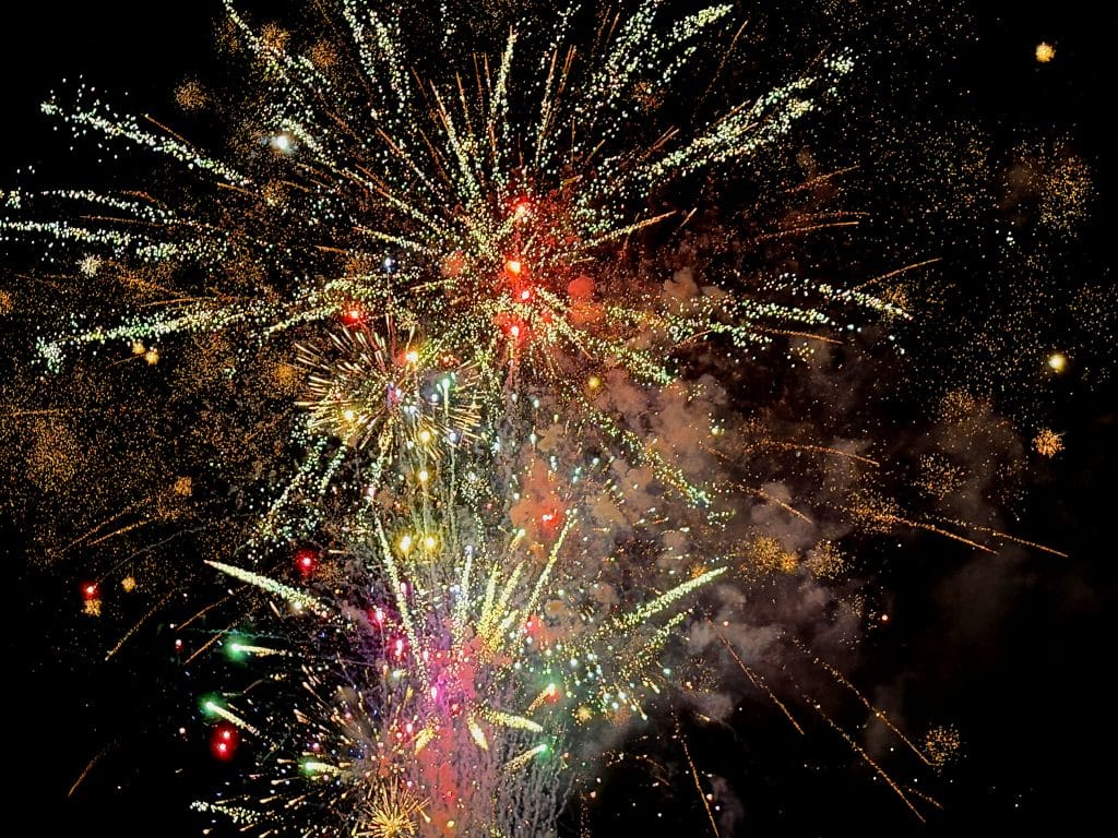 MAXFX professional fireworks displays over a Tasmanian event